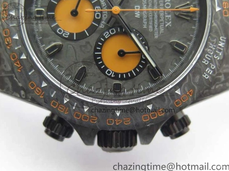 MiroTime 0321 Daytona DIW Carbon Noob 1:1 Best Edition Black Orange Dial on Orange Nylon Strap SA TopPick 2586